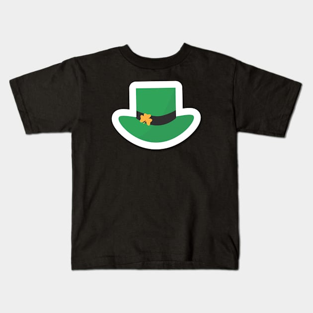 Clover Hat Kids T-Shirt by EarlAdrian